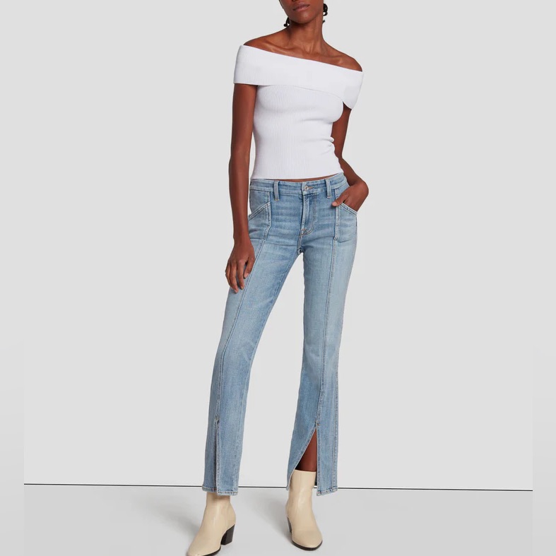 7 For All Mankind Broken Twill Kimmie Straight Size 33 ~ Nwt